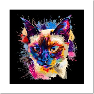 Ragdoll Cat Painting Colorfull Pop Art Design For Cat Onwer Posters and Art